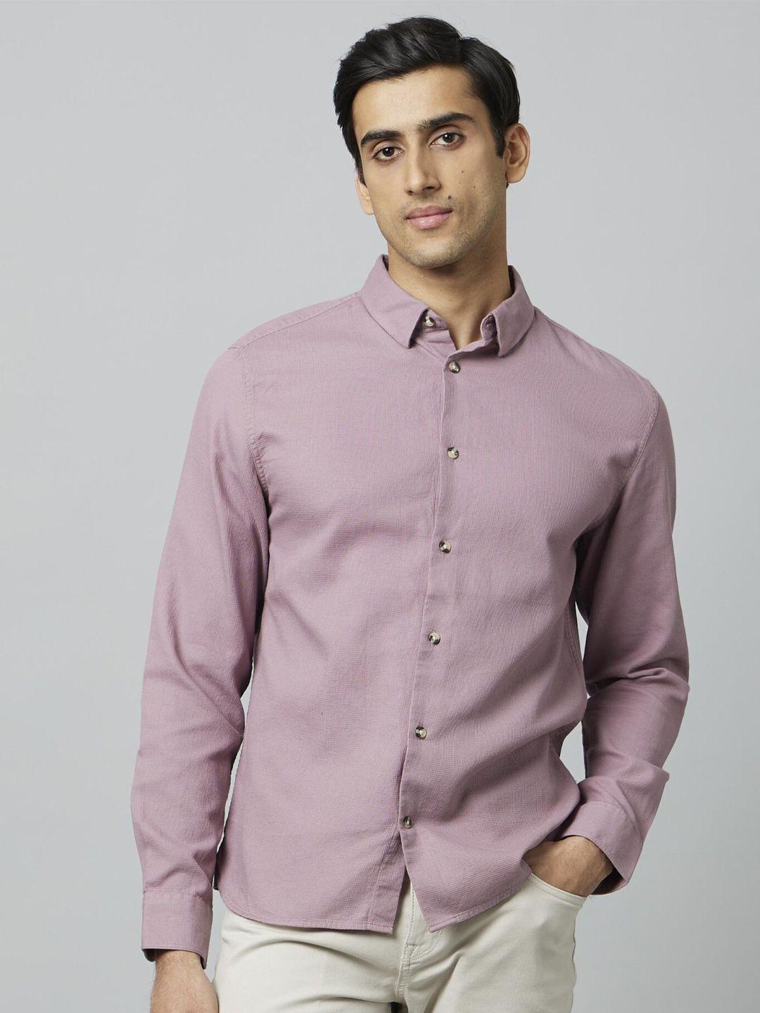 celio classic fit button-down collar opaque formal cotton shirt