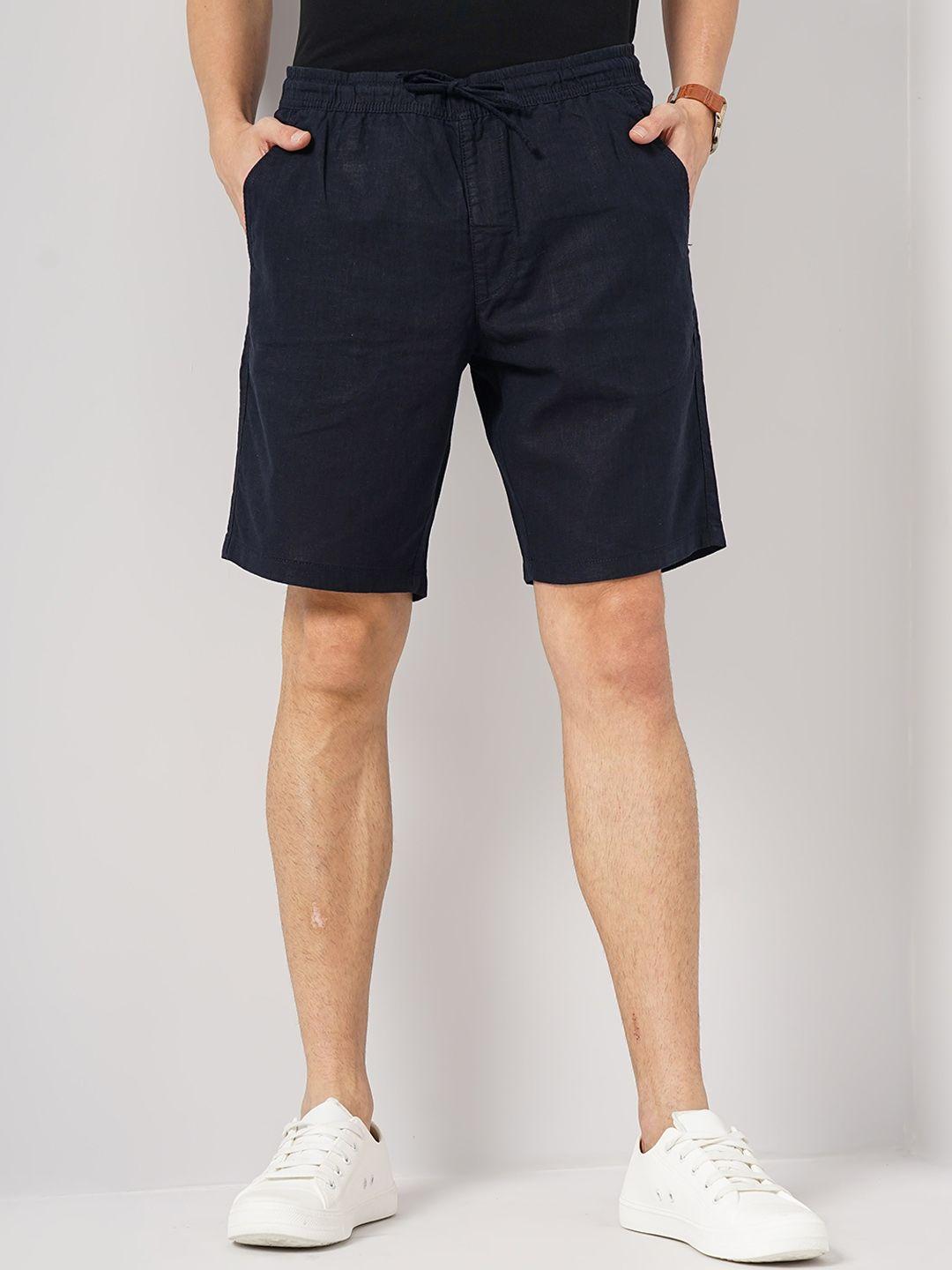 celio men loose fit linen shorts