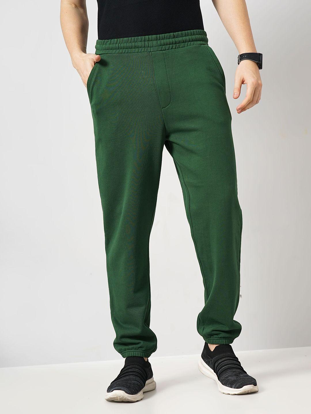 celio men mid-rise cotton loose fit trousers