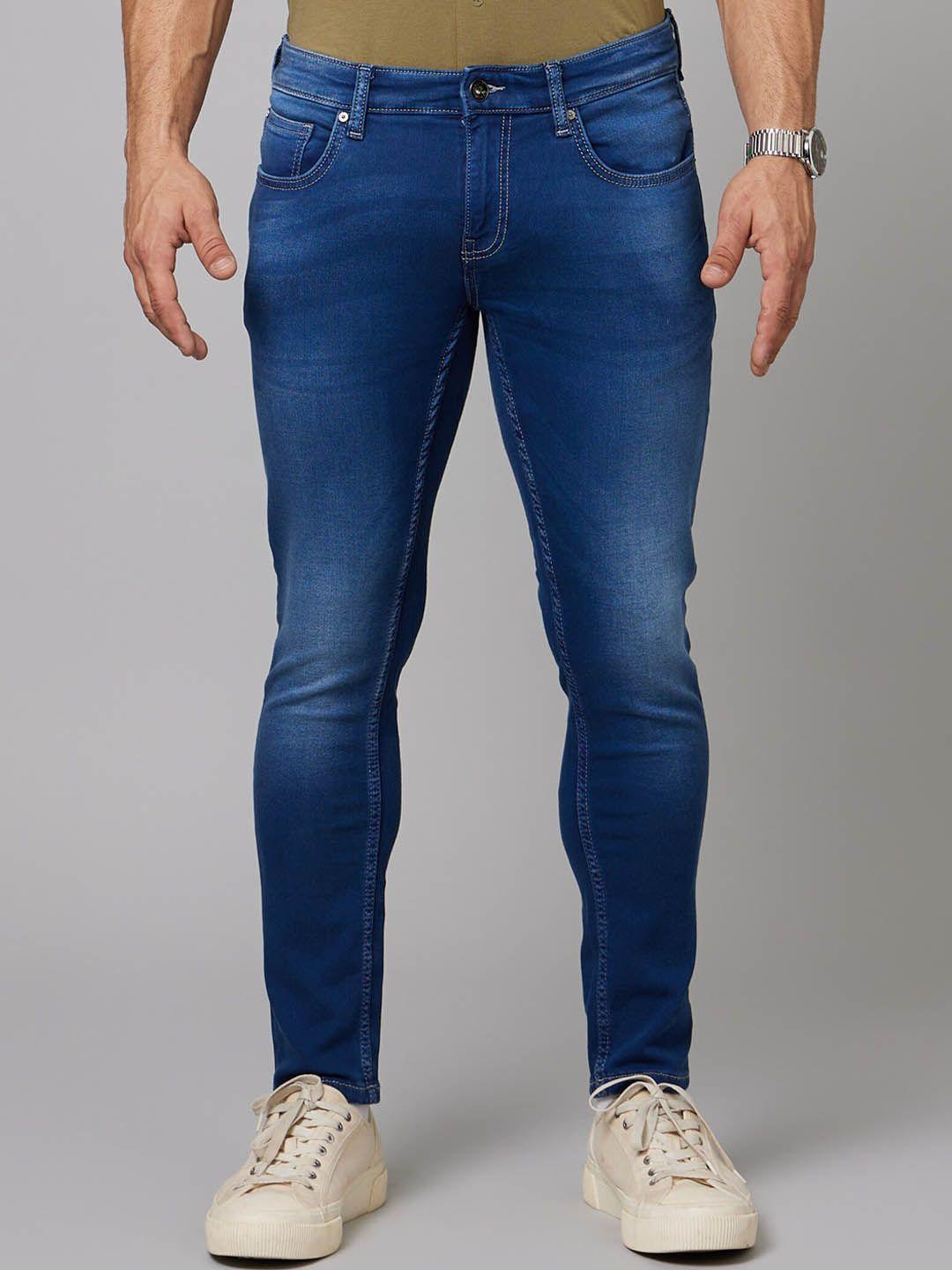 celio men mid-rise jean slim fit heavy fade jeans