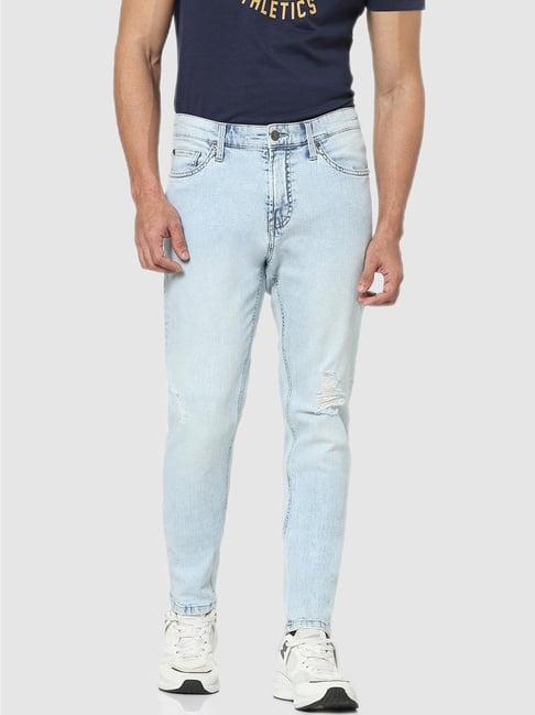 celio* light blue slim fit lightly washed jeans
