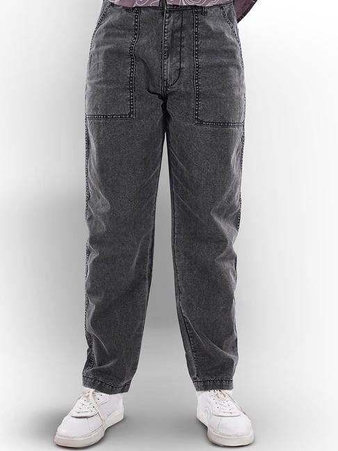 celio* anthra grey loose fit trousers