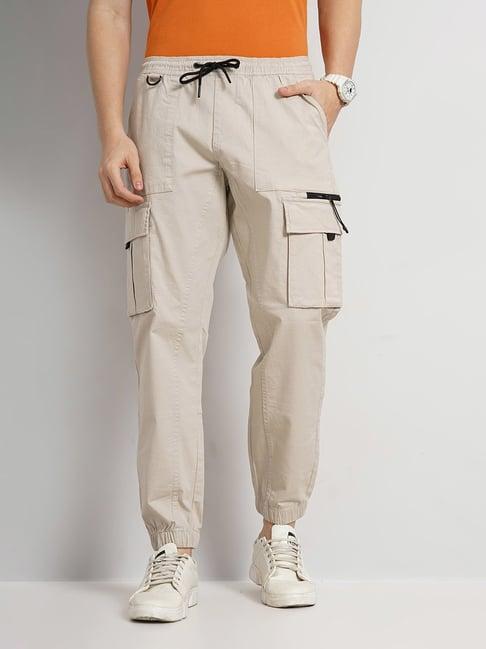 celio* beige loose fit cargo joggers