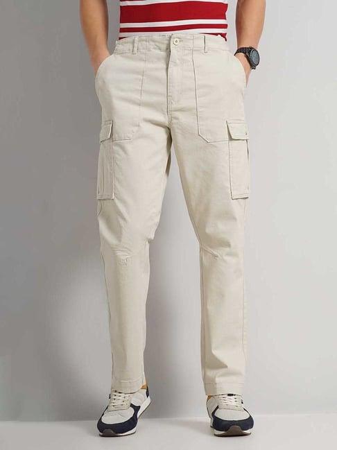 celio* beige regular fit cargos