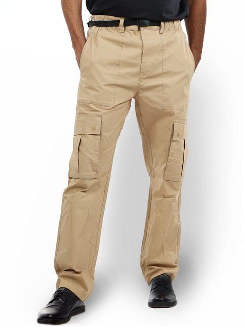 celio* beige regular fit cargos