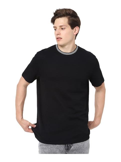 celio* black cotton crew t-shirt