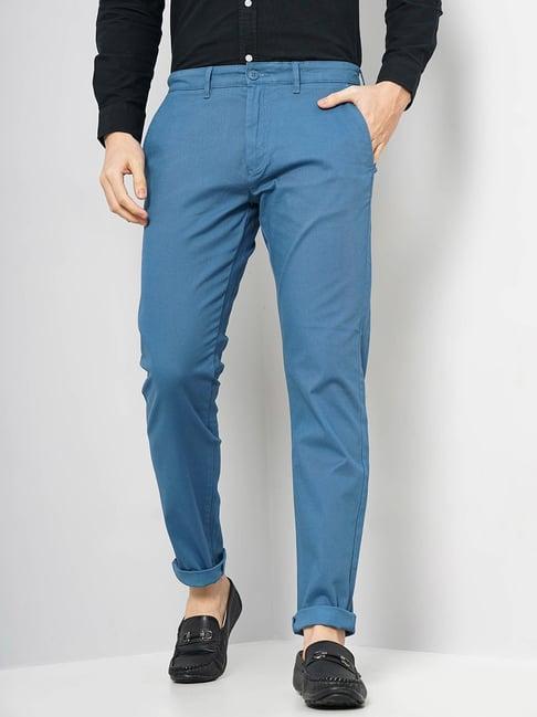 celio* blue slim fit chinos