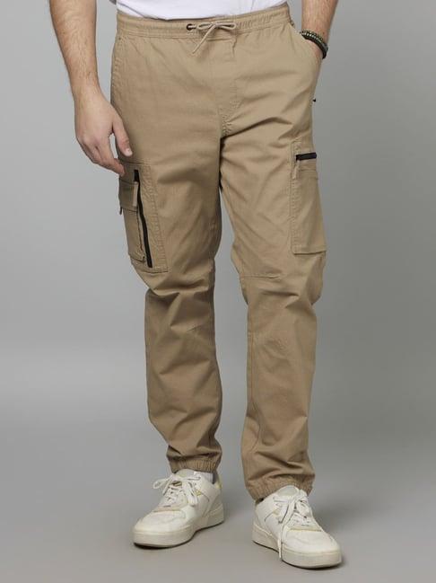 celio* brown regular fit cargos