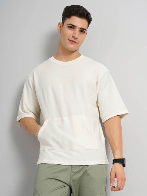 celio* cream relaxed fit cotton crew t-shirt