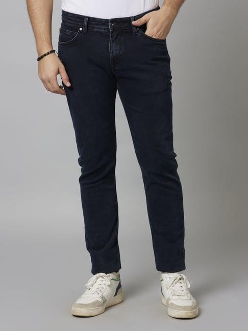 celio* dark blue regular fit lightly washed jeans