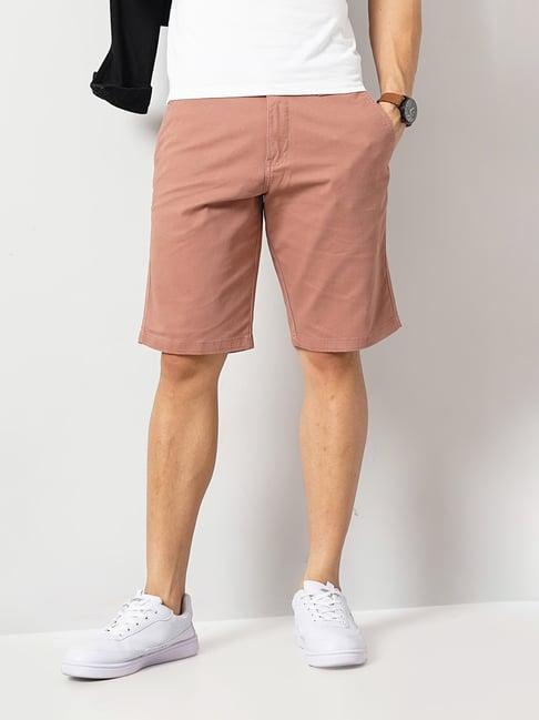 celio* dusty pink regular fit shorts