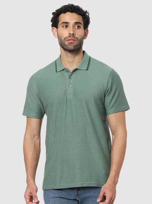 celio* green cotton polo t-shirt