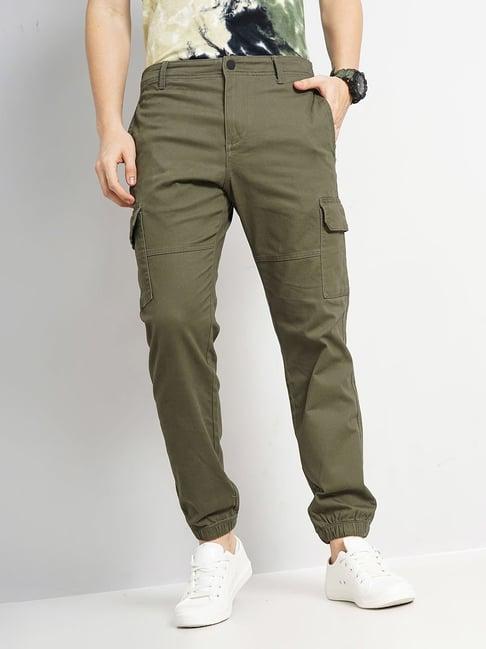 celio* green loose fit cargo joggers