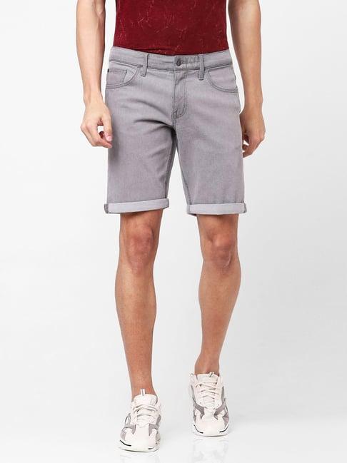 celio* grey denim shorts