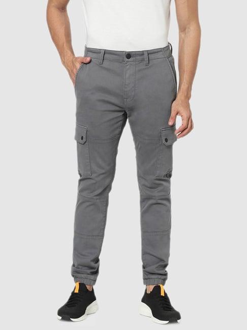 celio* grey regular fit cargos