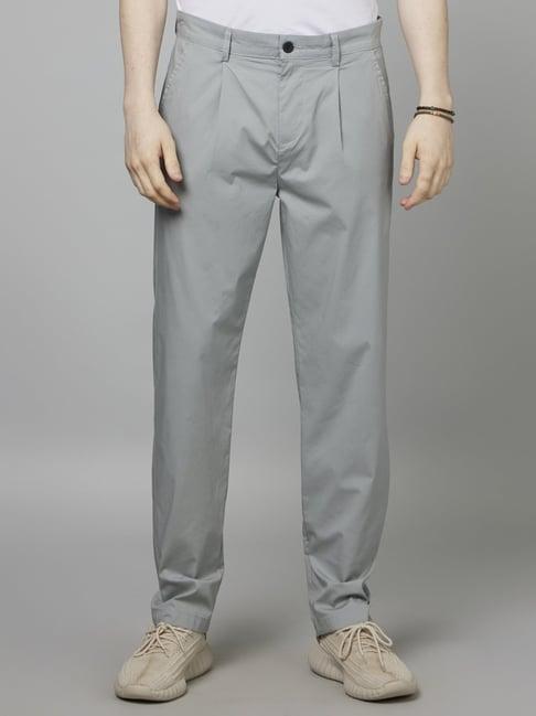 celio* grey relaxed fit trousers