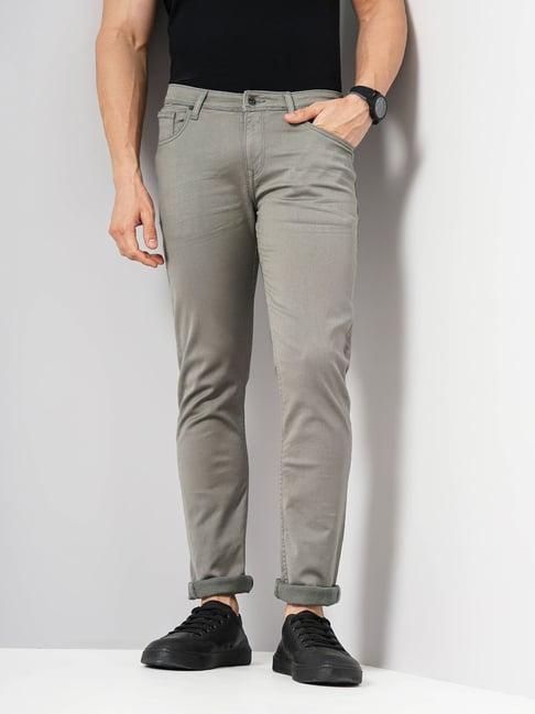 celio* grey slim fit lightly washed jeans