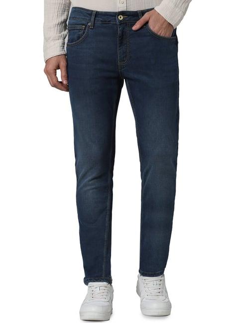 celio* indigo blue lightly washed slim fit jeans