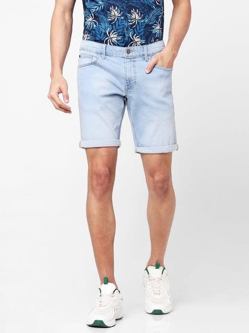 celio* light blue denim shorts