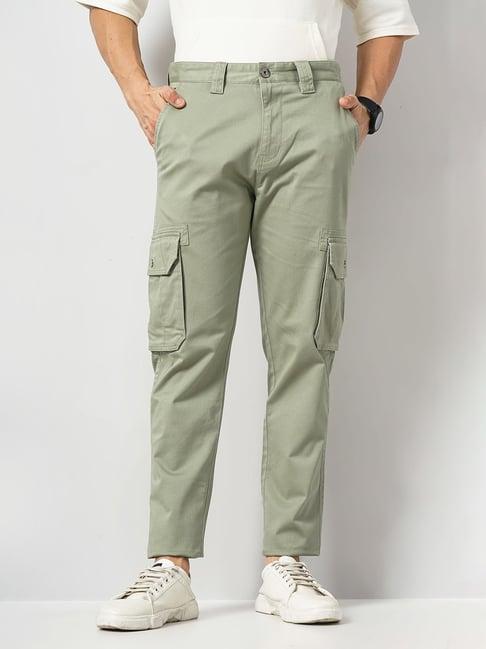 celio* light green regular fit cargos