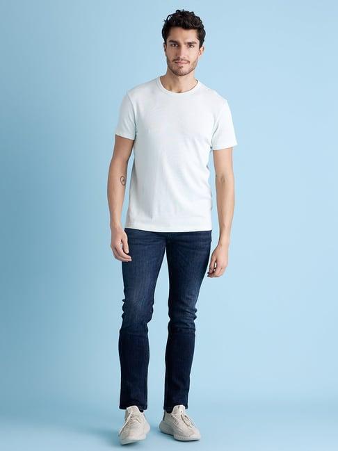 celio* navy lightly washed regular fit jeans