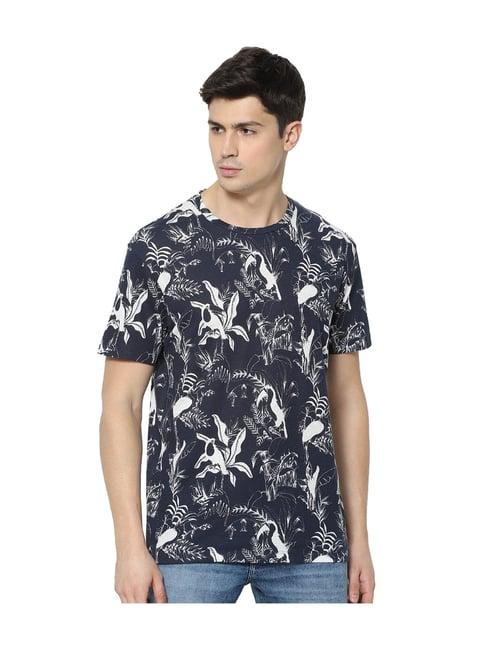 celio* navy short sleeves printed cotton t-shirt