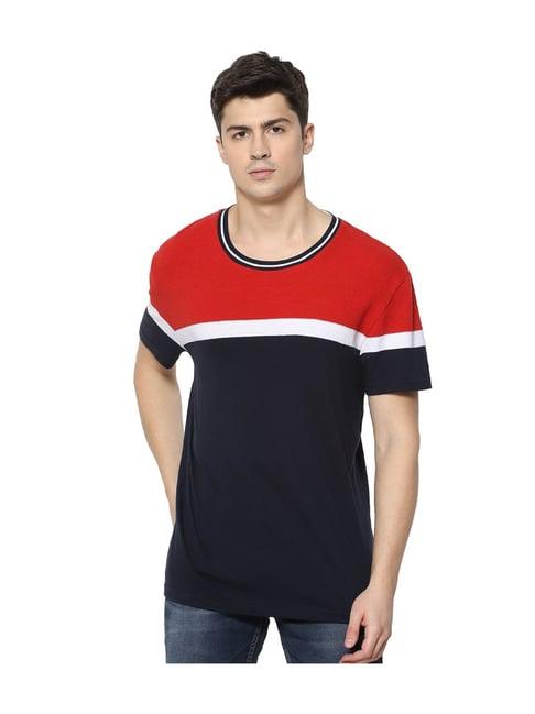 celio* navy short sleeves regular fit cotton t-shirt