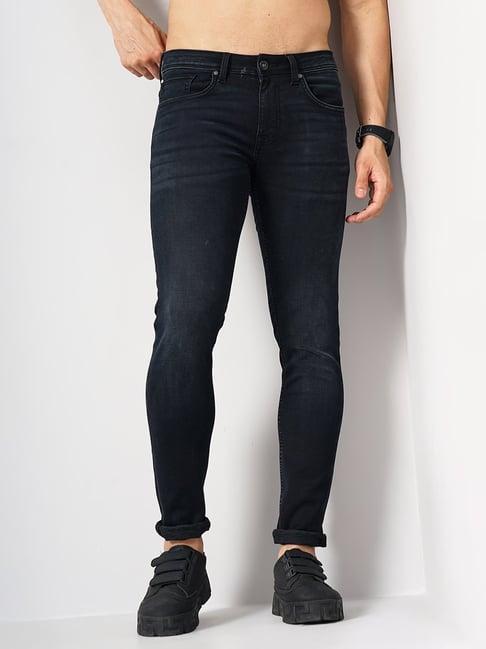 celio* navy skinny fit lightly washed jeans