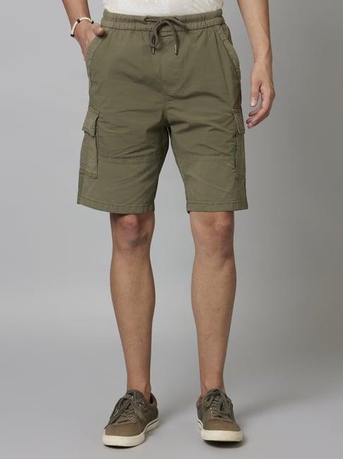celio* olive regular fit cargo shorts