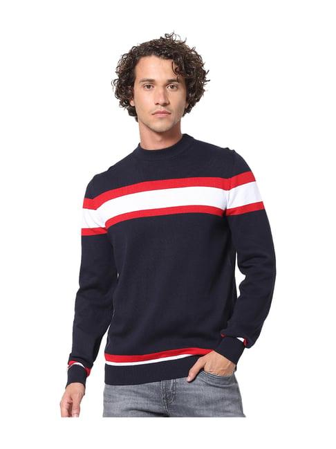 celio* red cotton striped sweater