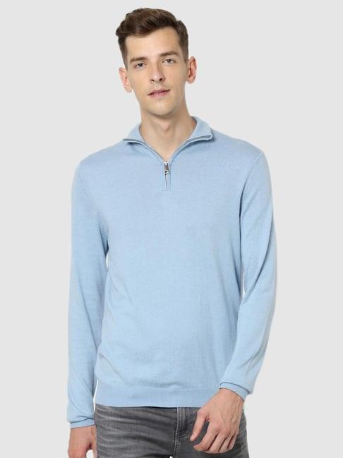 celio* sky blue polo collar sweater