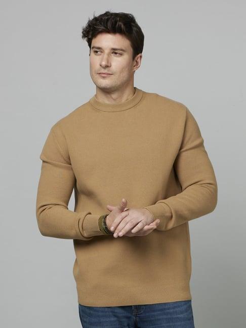 celio* tan regular fit sweater