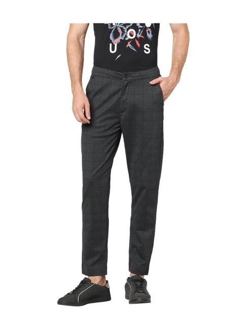 celio*grey slim fit mid rise trousers