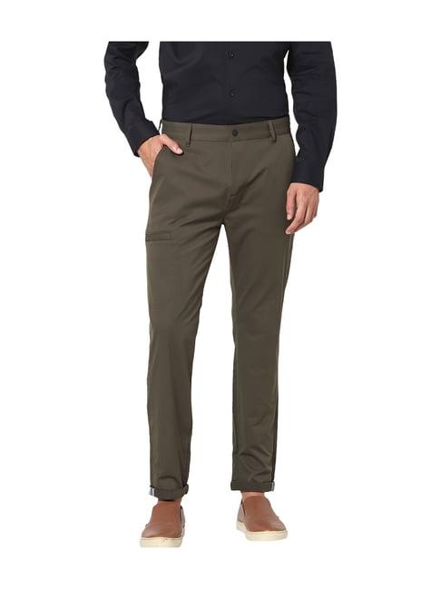 celio*olive mid rise solid chinos