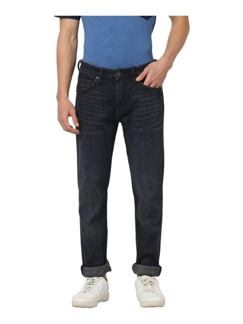 celio black cotton slim fit jeans