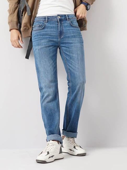 celio bleached straight fit jeans