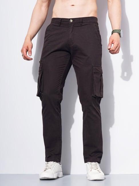 celio brown relaxed fit cargos