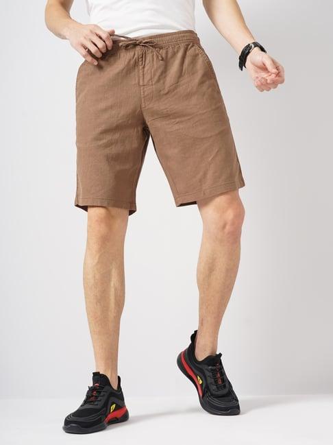 celio chocolate loose fit shorts