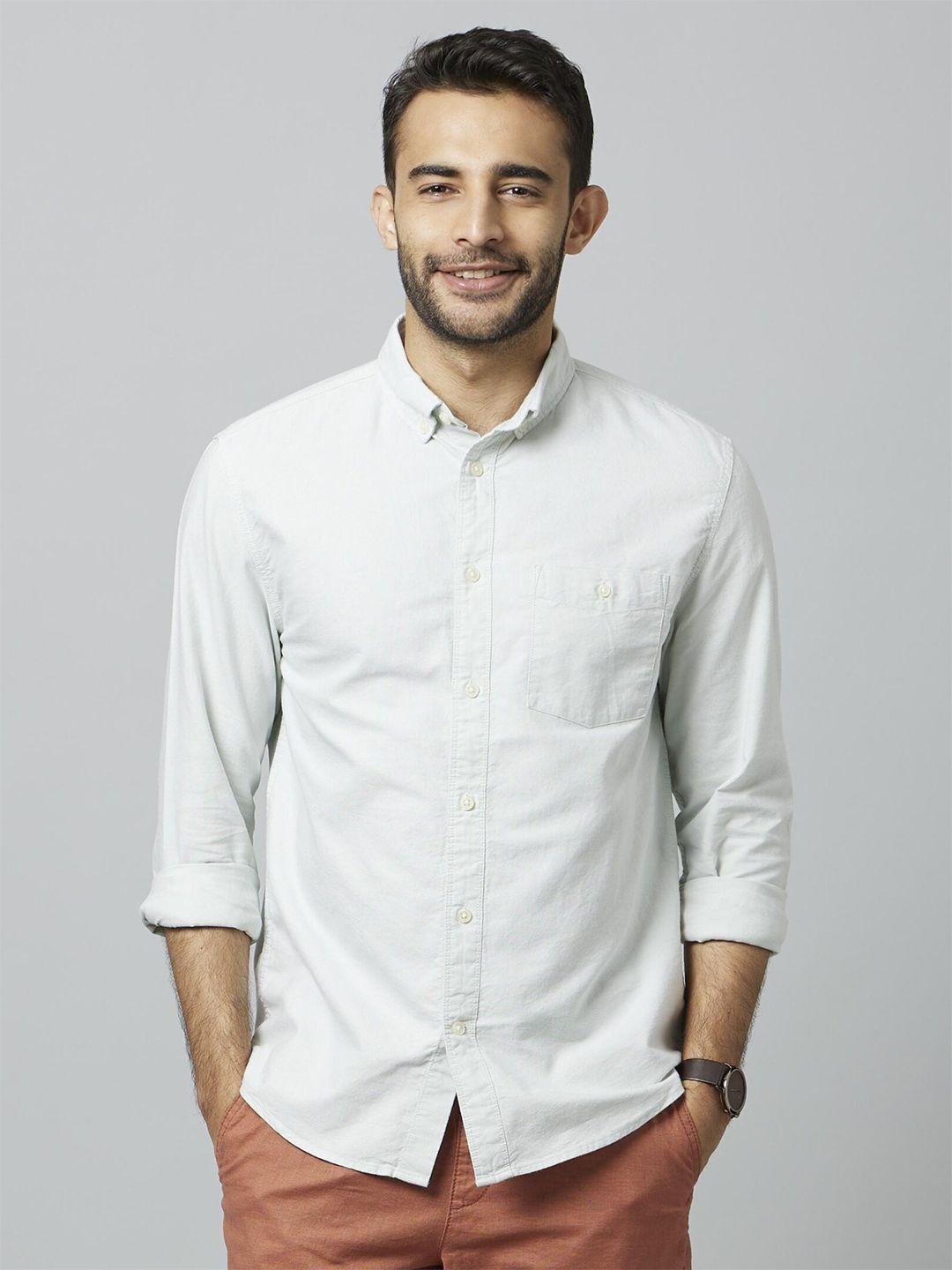 celio classic button down collar cotton casual shirt