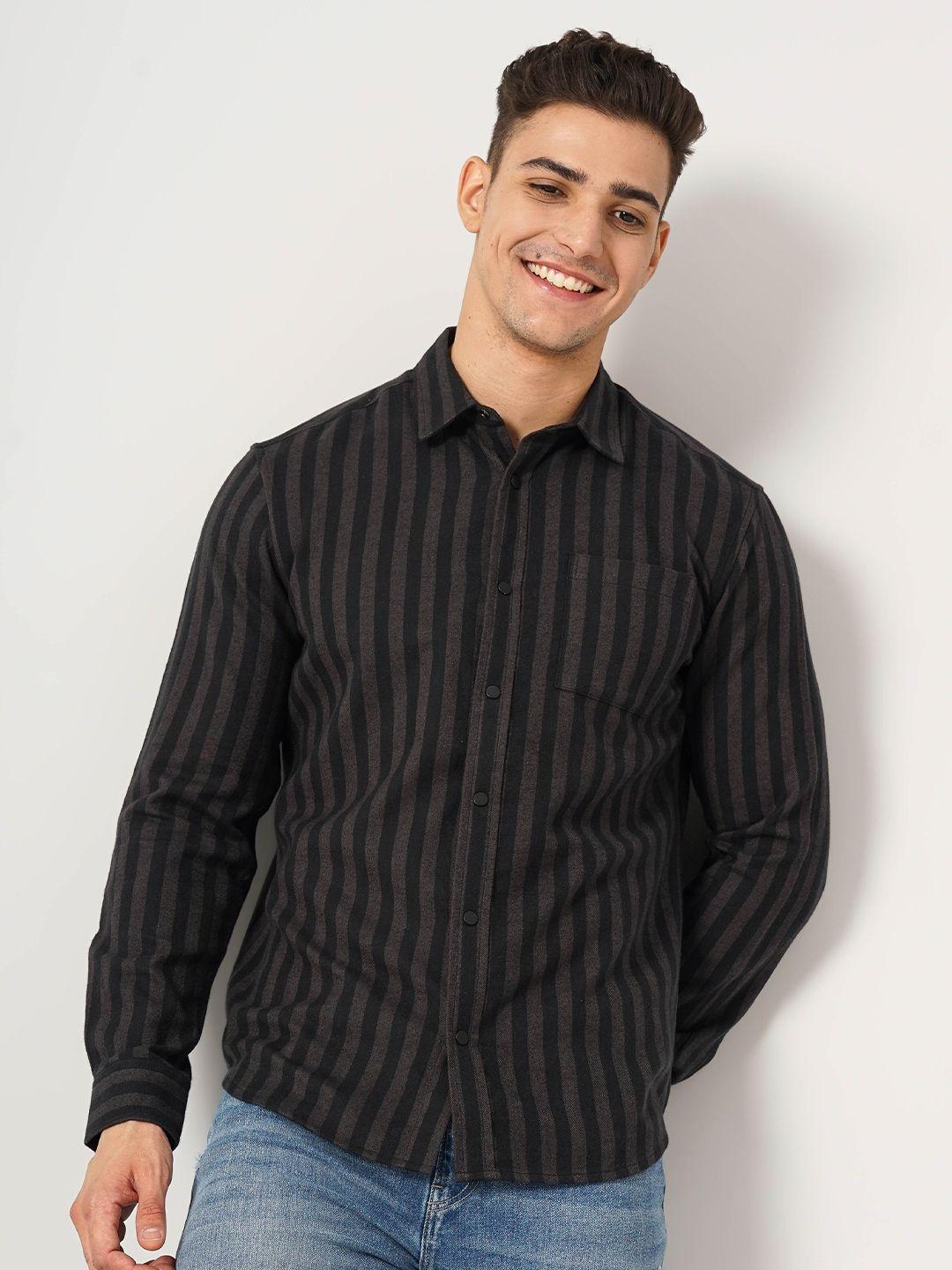 celio classic vertical stripes cotton casual shirt