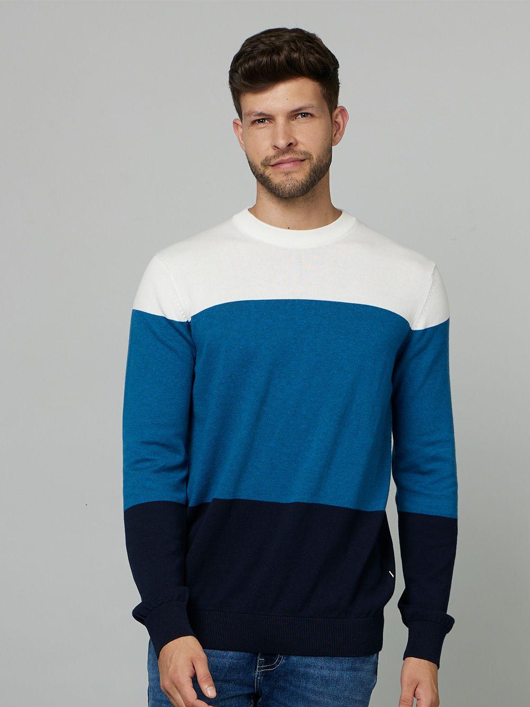 celio colourblocked cotton pullover