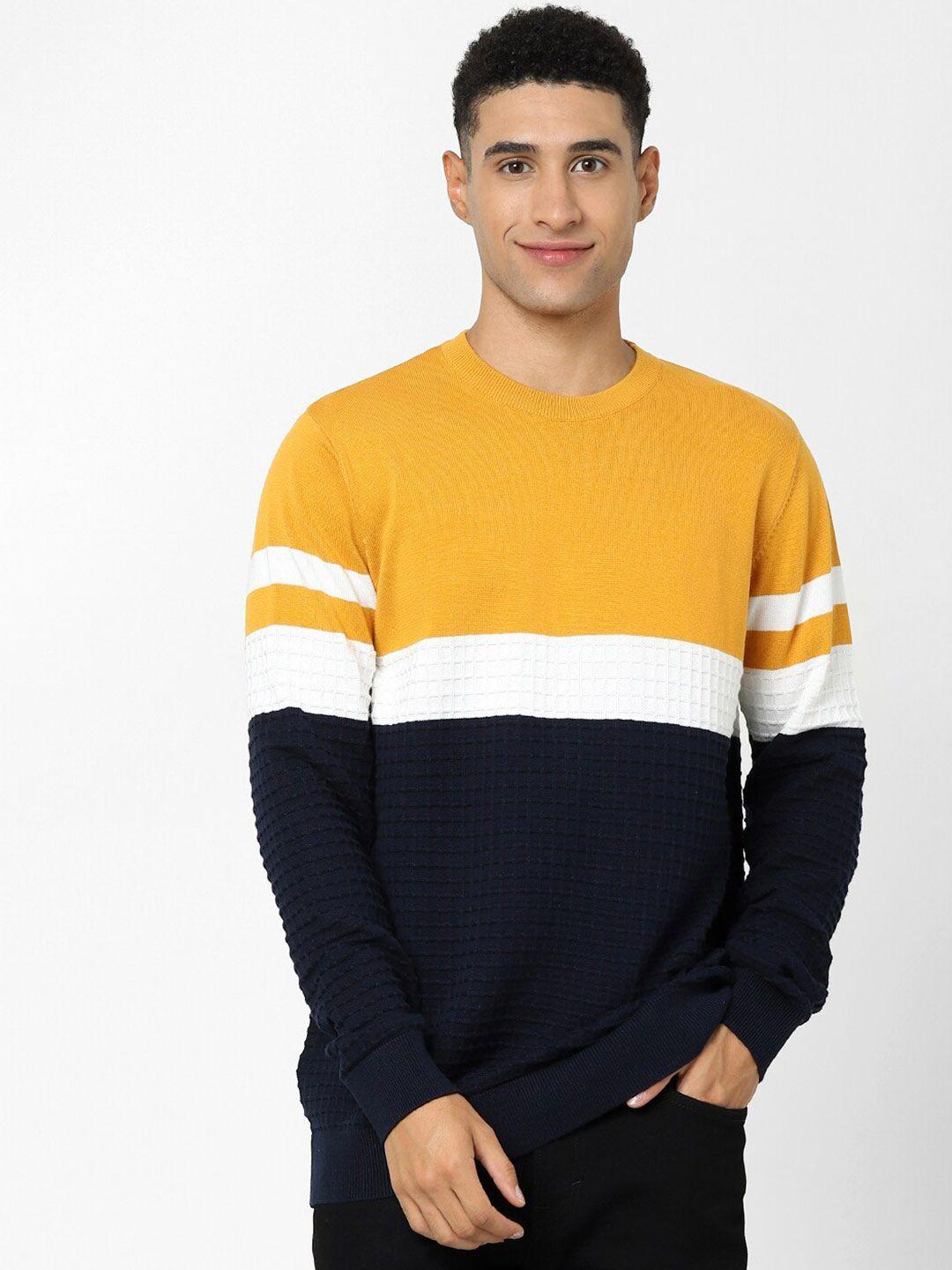 celio colourblocked cotton pullover