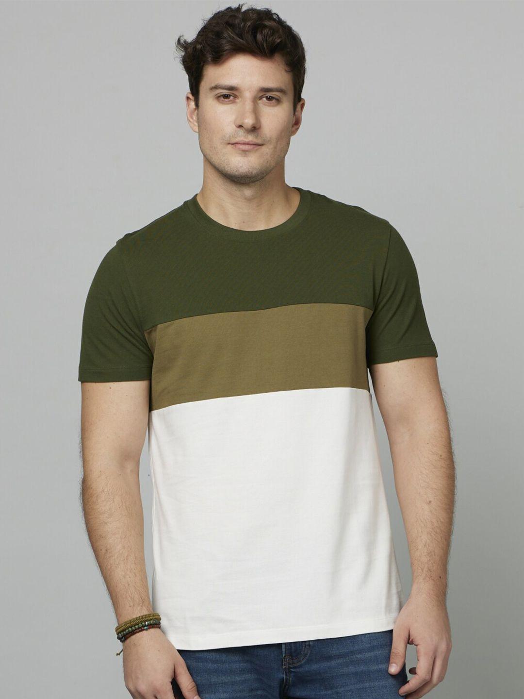 celio colourblocked cotton t-shirt