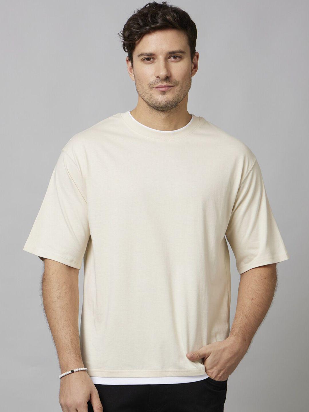 celio drop shoulder sleeves cotton loose fit t-shirt