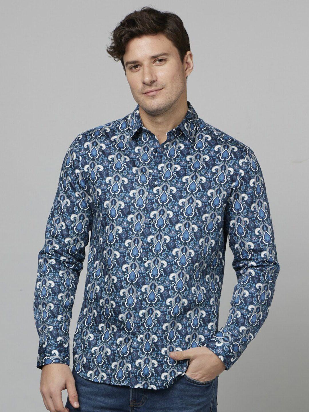 celio ethnic motifs printed cotton casual shirt
