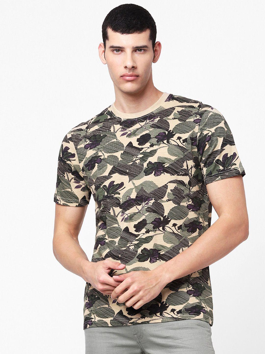celio floral printed short sleeves cotton t-shirt