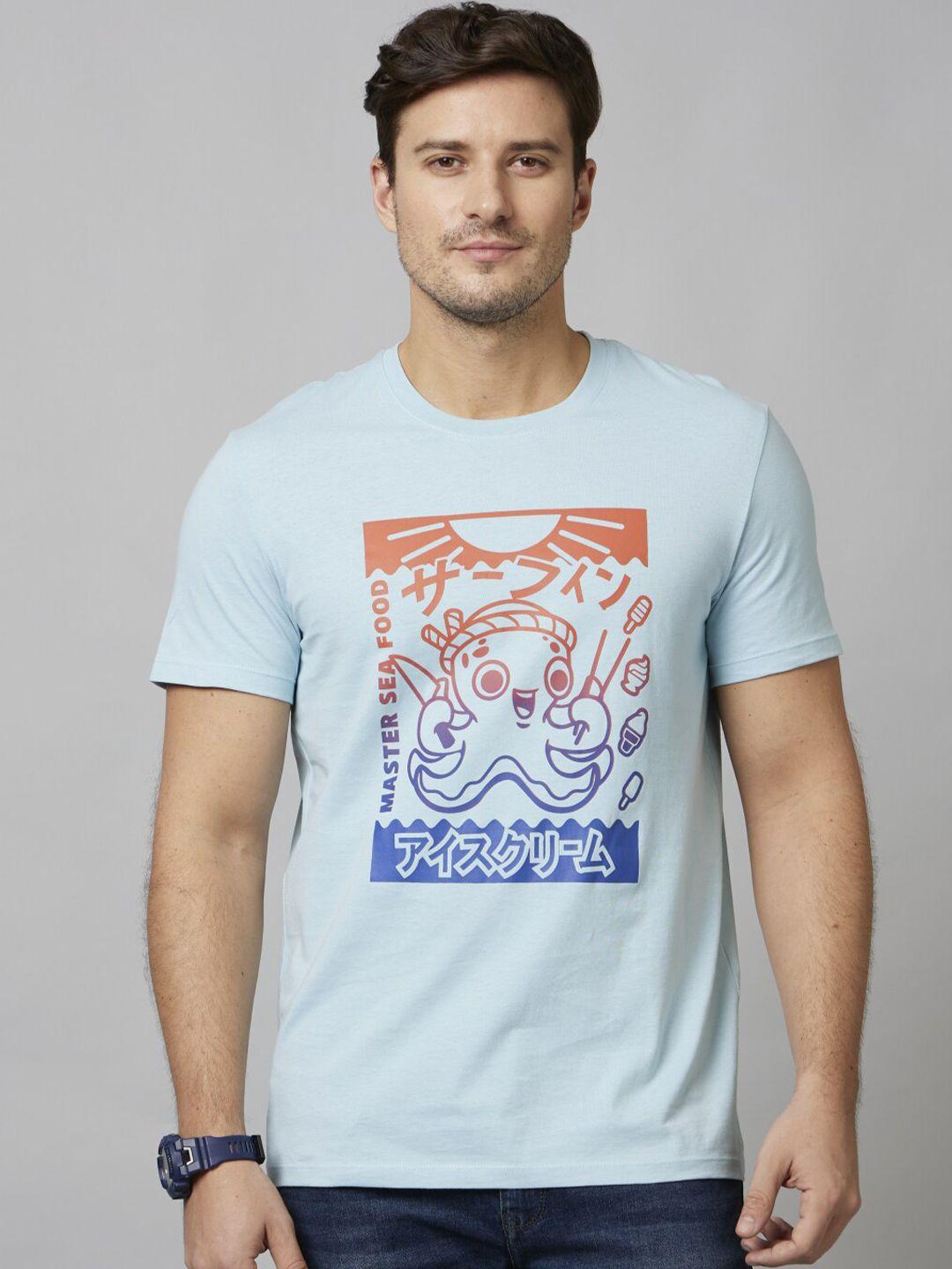 celio graphic printed cotton t-shirt