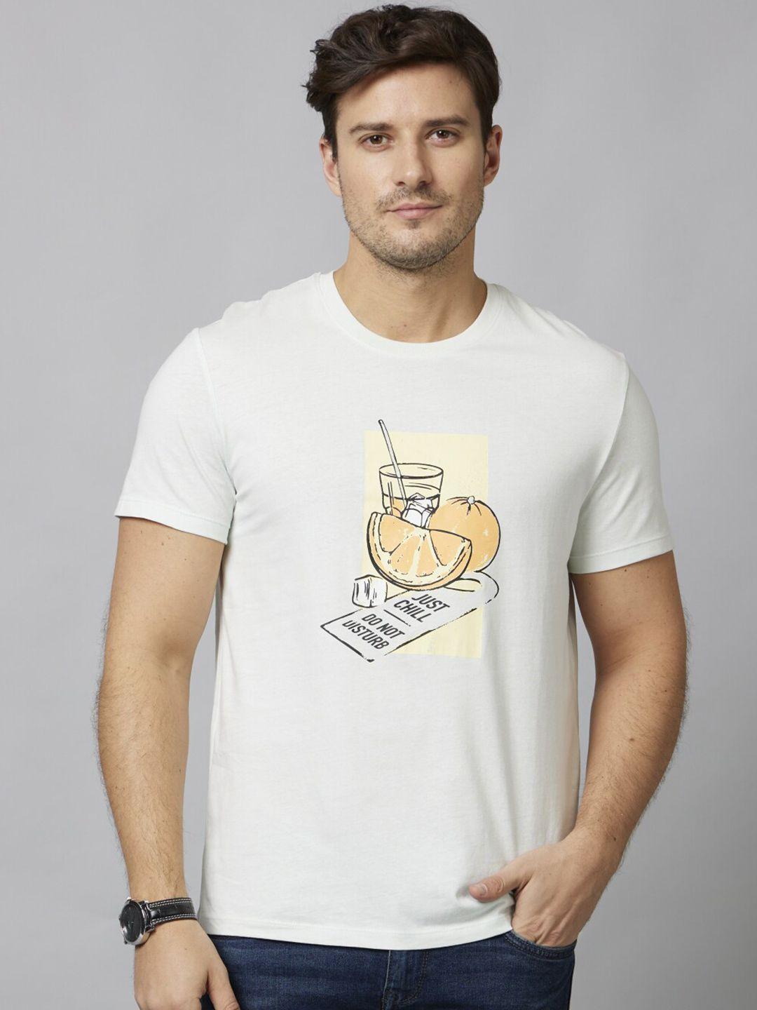 celio graphic printed cotton t-shirt