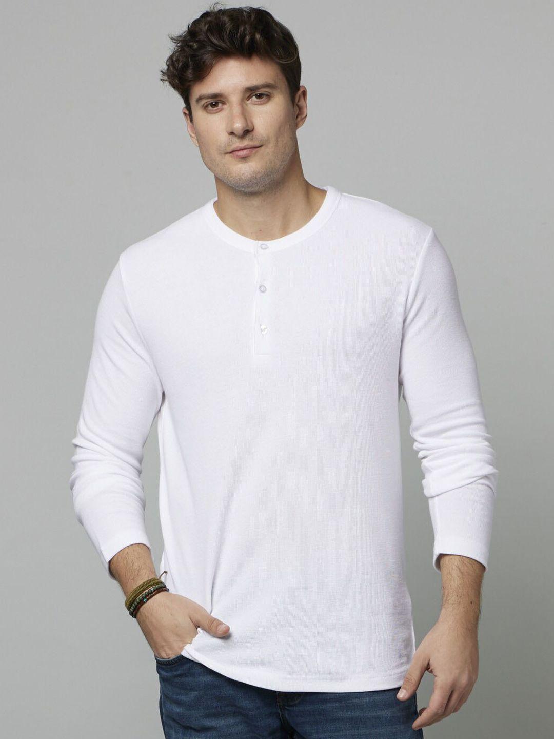 celio henley neck long sleeves cotton t-shirt