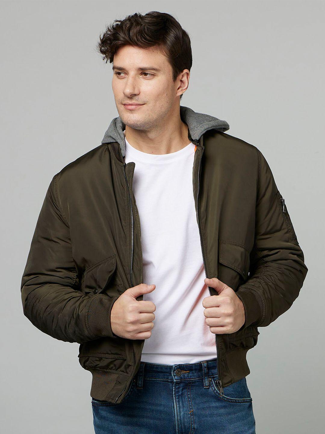 celio hooded bomber jacket